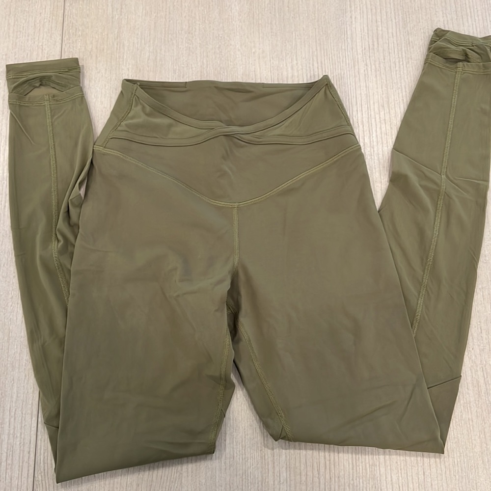 Lululemon mesh olive leggings - Picture 3 of 4